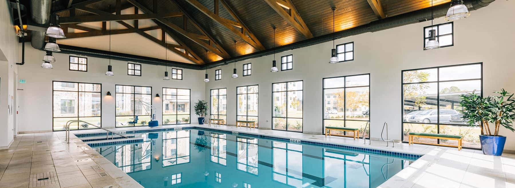 indoor swimming pool at The Spires